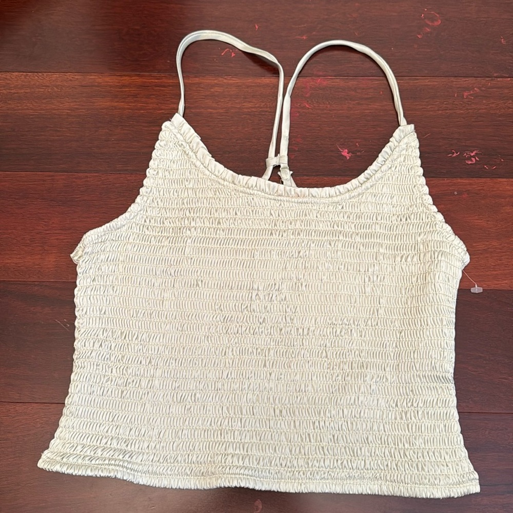 NWT Free People light green rouched Tank Small